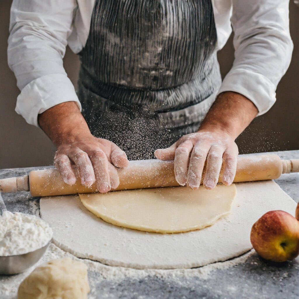 What Pastry Is Apple Turnover Made From? Preparing puff pastry for turnovers.