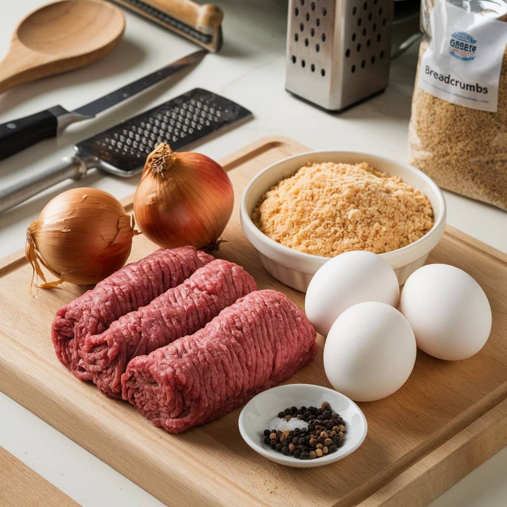 Ingredients for making Salisbury steak: Keep Salisbury Steak from Falling Apart