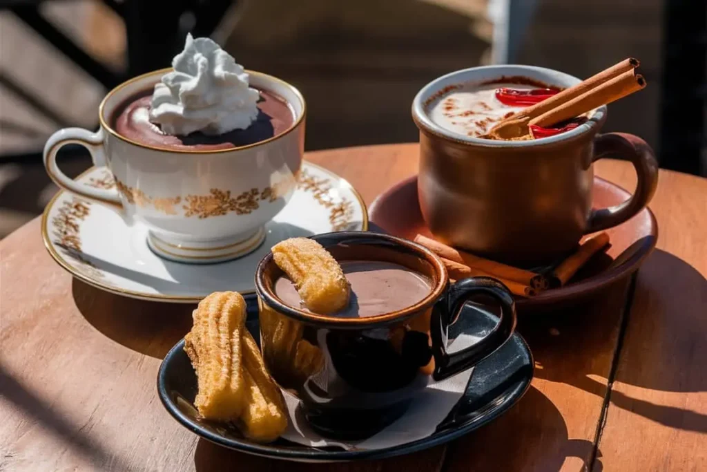 Different hot chocolate styles worldwide